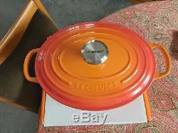Le Creuset Signature Cast Iron Oval Casserole Dish 27cm VOLCANIC ORANGE BNIB