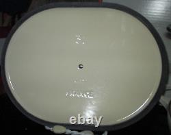 Le Creuset Signature Cotton White Cast Iron Oblong Oven Series Fluer #31 3.75qt