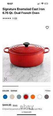 Le Creuset Signature Enameled Cast Iron 6.75 Qt. Oval French Oven