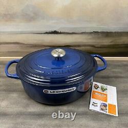 Le Creuset Signature Enameled Cast Iron Oval Dutch Oven 6 3/4 qt. Lapis Scuffed