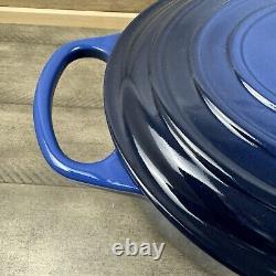 Le Creuset Signature Enameled Cast Iron Oval Dutch Oven 6 3/4 qt. Lapis Scuffed