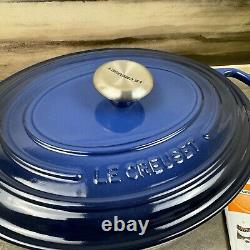 Le Creuset Signature Enameled Cast Iron Oval Dutch Oven 6 3/4 qt. Lapis Scuffed