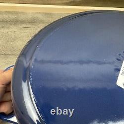 Le Creuset Signature Enameled Cast Iron Oval Dutch Oven 6 3/4 qt. Lapis Scuffed