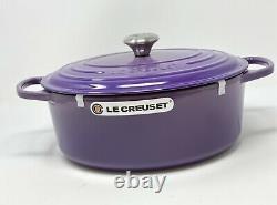 Le Creuset Signature Ultra Violet 6.75Qt Oval Dutch Oven Cast Iron NIB