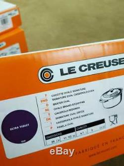 Le Creuset Signature oval dutch oven in ultraviolet 5qt, rare collection