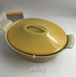 Le Creuset Size 28 Quince Yellow Oval Enameled Cast Iron Cocotte, Dutch Oven