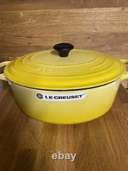 Le Creuset Soleil Yellow Oval Cast Iron/Dutch Oven 8 Qt (33cm) New Open Box