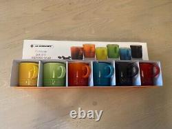 Le Creuset Stoneware Rainbow Espresso Mug Set of 6 Colorful From Japan F/S New