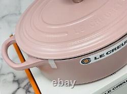 Le Creuset Sugar Pink Matte 3.5QT Signature Oval Dutch Oven Cast Iron Rare NIB