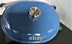 Le Creuset Vintage 70's Enzo Mari 5 Qt. Oval Dutch Oven # 29 La Mama Blue