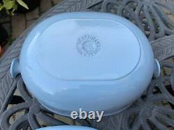 Le Creuset Vintage Oval Cast Iron Blue La Mama Cocotte 25 Rare