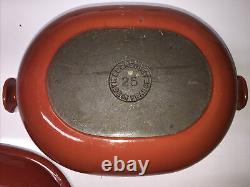 Le Creuset Vintage Oval Cast Iron Burnt Orange La Mama Cocotte 25 Rare