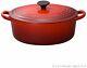 Le Creuset cast iron enameled pot cotto oval 25 cm cherry red 2502-25-06