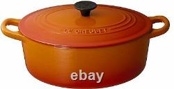 Le Creuset cast iron enameled pot, cotto oval 25 cm orange gas oven 2502-25-09