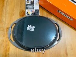 Le Creuset cast iron oval grill 12 1/4 flint oyster new with box