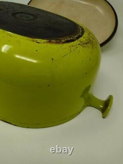 Le Crueset Enzo Mari 1970s Chartreuse Green Apple Dutch Oven #29