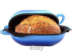 LoafNest Incredibly Easy Artisan Bread Kit. Cast Iron Dutch Oven Blue Gradient
