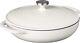 Lodge 3.6 Quart Enameled Cast Iron Oval Casserole With Lid- Dual Oyster White