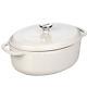 Lodge 7 Quart Enameled Cast Iron Oval Dutch Oven Oyster