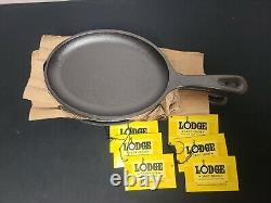Lodge Logic LOS3 Cast Iron Oval Serving Griddle with Handle 10 x 7.5 in X6 6PACK