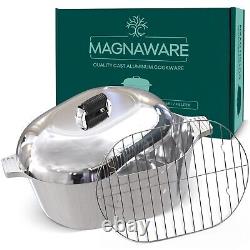 MAGNAWARE Quality Cast Aluminum Oval Dutch Oven Lightweight Cajun Cookware