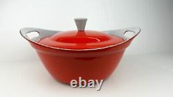 MCM Enamelwear pot Cast Iron, shows age, chips, wear in high stress areas
