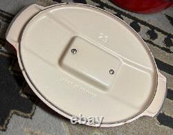 MCM Le Creuset France Futura Ray Loewy Oval Cast Iron Dutch Oven 4.5 Qt No 29