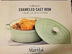 Martha Stewart Collection 8-Qt. Oval Enamel Cast Iron Dutch Oven