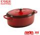 NEW Cast Iron 7 Qt Oval Enameled Dutch Oven Classic Red Enamel FREE SHIP