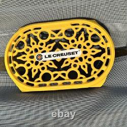 NEW? LE CREUSET Deluxe Oval Trivet RETIRED Soleil? Yellow Enameled Cast Iron