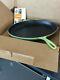 NEW Le Creuset PALM Cast Iron Oval fish Skillet, 15 3/4 with LID