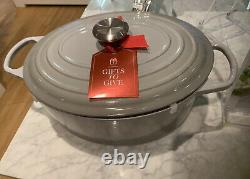 NEW Le Creuset Signature Cast Iron Oval Dutch Oven 6.75 Quart # 31 French Grey