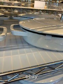 NEW Staub Cast Iron 12.5 Oval Gratin Baking Dish with Lid KOHIKI WHITE TRUFFLE