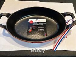 NEW Staub Cast Iron 9.5-inch, Oval, Baking Dish, Red