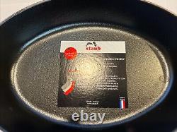 NEW Staub Cast Iron 9.5-inch, Oval, Baking Dish, Red