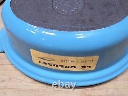 NEW! Vintage Le Creuset #18 Cast Iron, Sky BLUE, Dutch OVEN France, PERFECTION