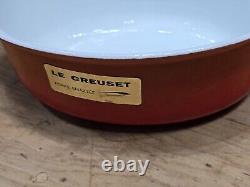 NEW! Vintage Le Creuset #26 Cast Iron Dutch Oven Flame ORANGE 6.5 Qt. France