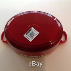 NEW-W-TAGS Le Creuset #23 Oval Dutch Oven 2.75 Qt Cerise Red
