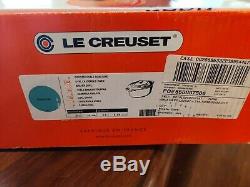 NEW with Box Le Creuset Turquoise 6 3/4 Qt 6.75 Qt (6.3L) Oval Dutch Oven