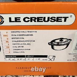 NIB Le Creuset Cast Oval Dutch Oven, 27cm, 4.1L, 4.5 US qt Matte Black, Licorice