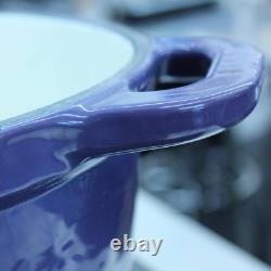 Neo 8 Qt. Oval Cast Iron Purple Casserole Dish with Lid