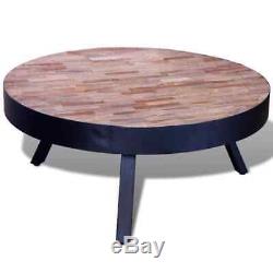 New Coffee Table Round Reclaimed Teak Wood