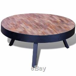 New Coffee Table Round Reclaimed Teak Wood