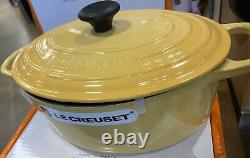 New Le Creuset Cast Iron Oval Dutch Oven 3.5 QT # 25 Honey Yellow