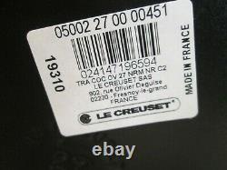 New Le Creuset Cast Iron Oval Dutch Oven Matte Noir Black #27, 3.5 Qts