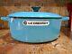 New Le Creuset Cast Iron Oval Turquoise Dutch Oven #31 6.75 Quart Original Box