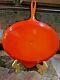 New Le Creuset Enamel Cast Iron Oval Flame Orange Skillet #40 Fish Crepe Pan