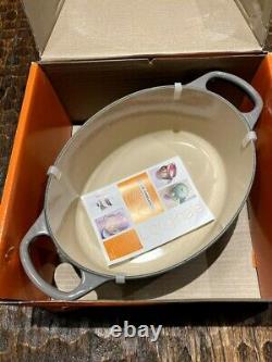 New Le Creuset Enameled Cast Iron Signature Oval Dutch Oven, 3.5 qt, Oyster