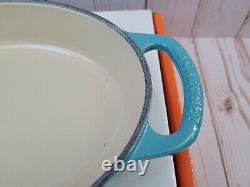 New Le Creuset Signature Oval Baker 1 qt Enameled Cast Iron Turquoise in Box