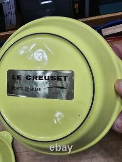 New! Lot Of 4! LE Creuset VINTAGE Gratin Yellow Bakers Enamel Cast Iron FRANCE